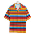 Ethnic Mexican Woven Pattern Print Rayon Hawaiian Shirt