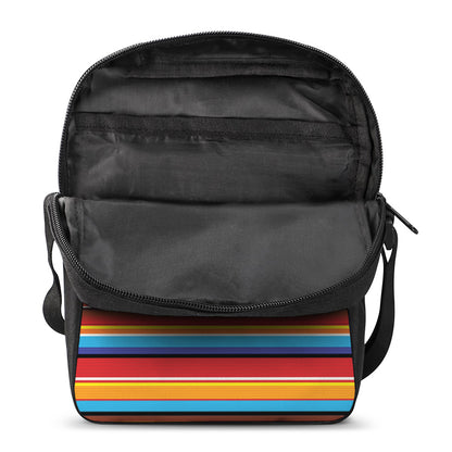 Ethnic Mexican Woven Pattern Print Rectangular Crossbody Bag