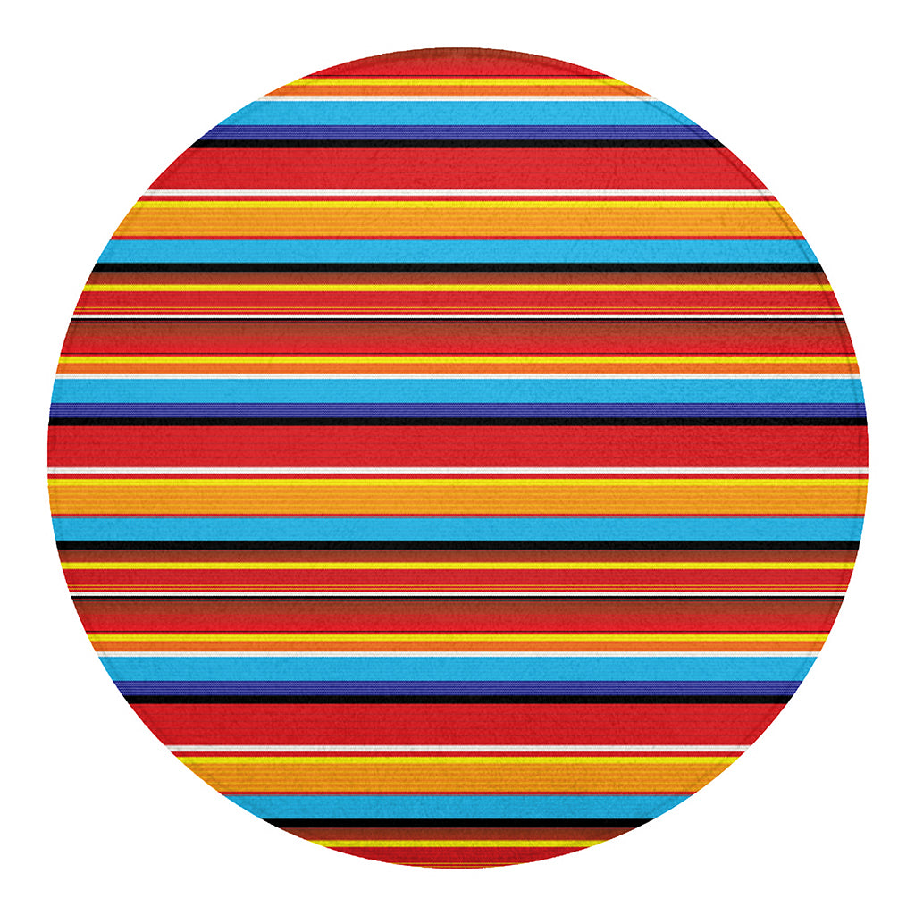 Ethnic Mexican Woven Pattern Print Round Blanket