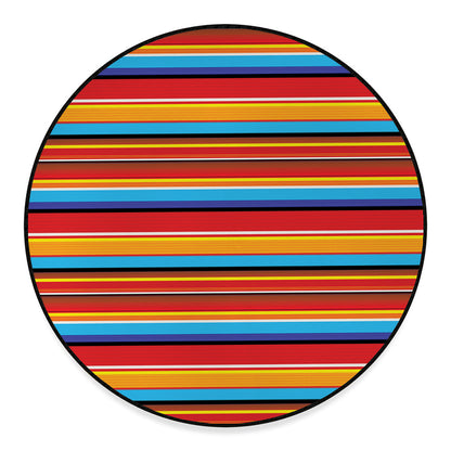 Ethnic Mexican Woven Pattern Print Round Floor Mat