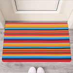 Ethnic Mexican Woven Pattern Print Rubber Doormat