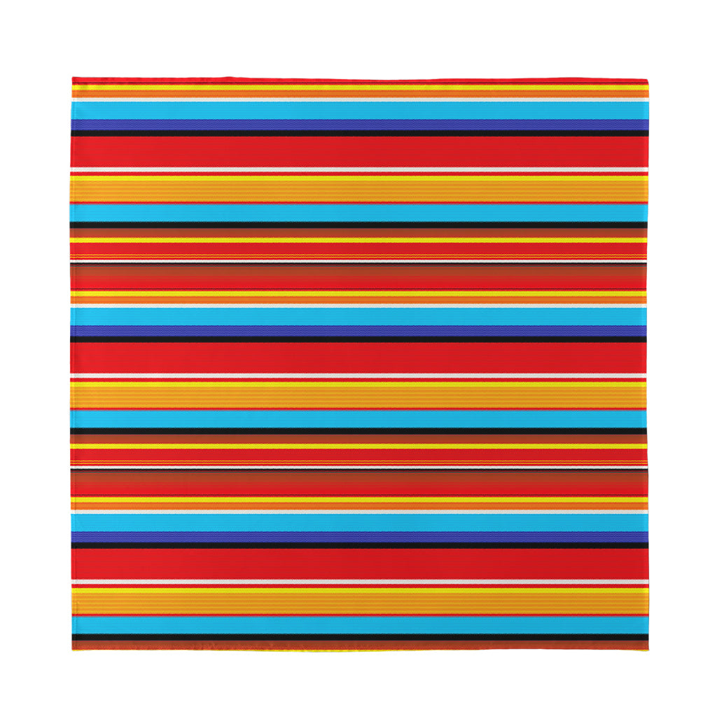 Ethnic Mexican Woven Pattern Print Silk Bandana