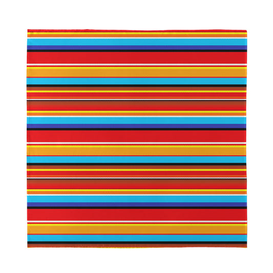 Ethnic Mexican Woven Pattern Print Silk Bandana