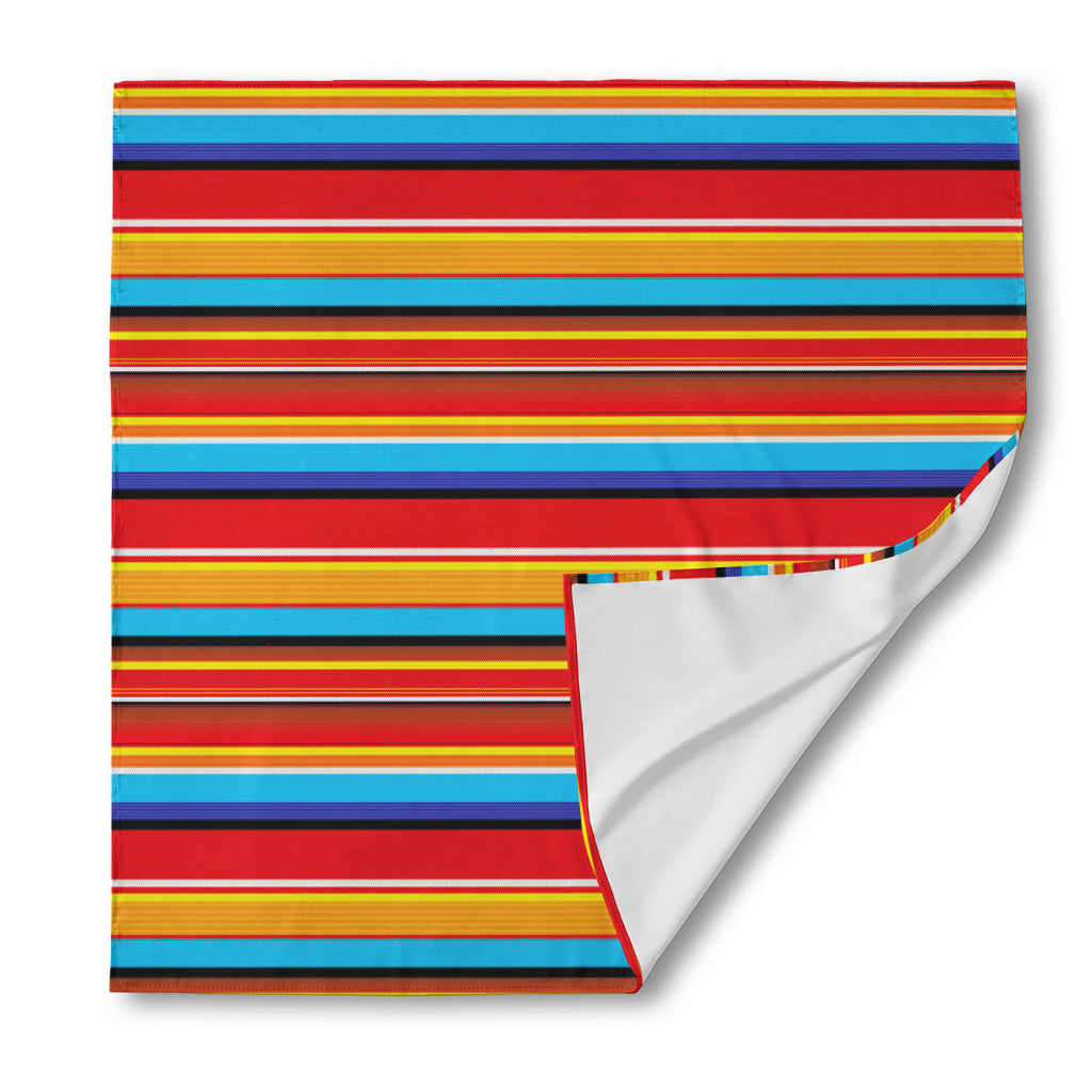 Ethnic Mexican Woven Pattern Print Silk Bandana