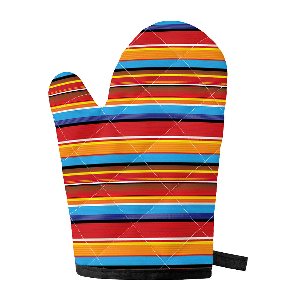 Ethnic Mexican Woven Pattern Print Single Oven Mitt