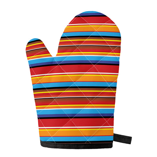 Ethnic Mexican Woven Pattern Print Single Oven Mitt