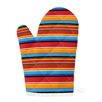 Ethnic Mexican Woven Pattern Print Single Oven Mitt