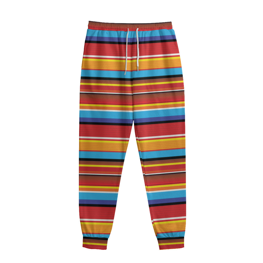 Ethnic Mexican Woven Pattern Print Sweatpants