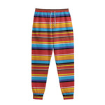Ethnic Mexican Woven Pattern Print Sweatpants