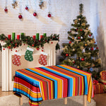 Ethnic Mexican Woven Pattern Print Tablecloth