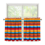 Ethnic Mexican Woven Pattern Print Tier Curtains