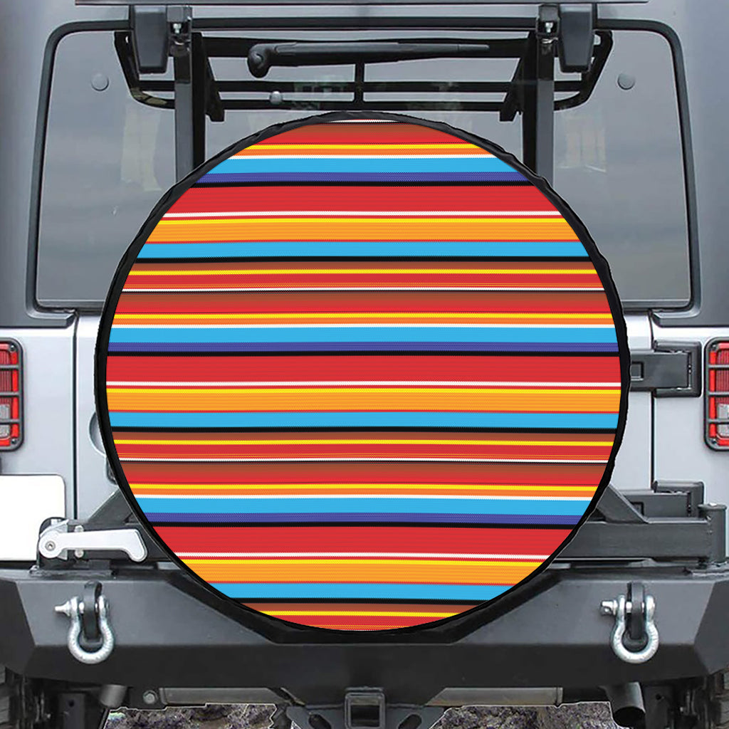 Ethnic Mexican Woven Pattern Print Tire Cover