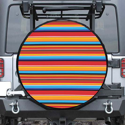 Ethnic Mexican Woven Pattern Print Tire Cover