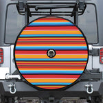 Ethnic Mexican Woven Pattern Print Tire Cover With Camera Hole