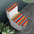 Ethnic Mexican Woven Pattern Print Toilet Lid And Tank Cover Set