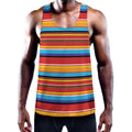 Ethnic Mexican Woven Pattern Print Men's Workout Tank Top