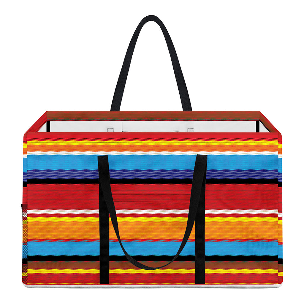 Ethnic Mexican Woven Pattern Print Utility Tote Bag
