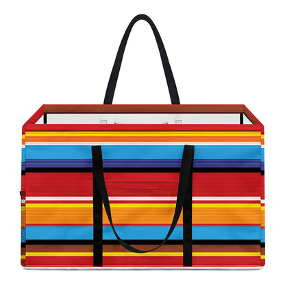 Ethnic Mexican Woven Pattern Print Utility Tote Bag