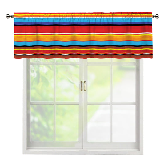 Ethnic Mexican Woven Pattern Print Window Valance