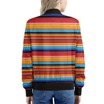 Ethnic Mexican Woven Pattern Print Women's Bomber Jacket