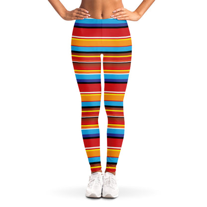 Ethnic Mexican Woven Pattern Print Women's Leggings