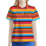 Ethnic Mexican Woven Pattern Print Women's Polo Shirt