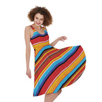 Ethnic Mexican Woven Pattern Print Women's Sleeveless Dress