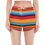 Ethnic Mexican Woven Pattern Print Women's Split Running Shorts