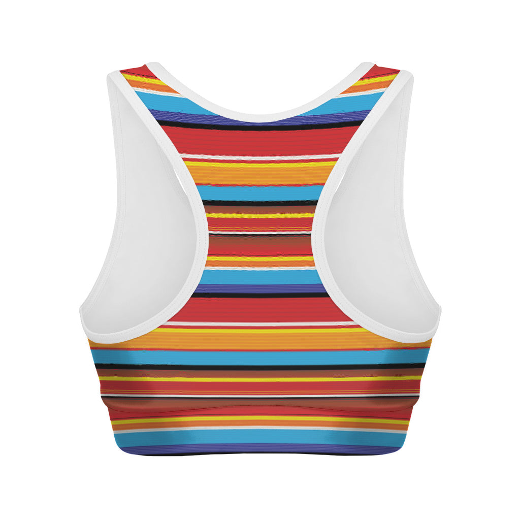 Ethnic Mexican Woven Pattern Print Women's Sports Bra
