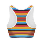 Ethnic Mexican Woven Pattern Print Women's Sports Bra