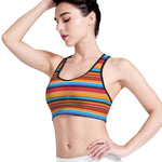 Ethnic Mexican Woven Pattern Print Women's Sports Bra