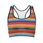 Ethnic Mexican Woven Pattern Print Women's Sports Bra