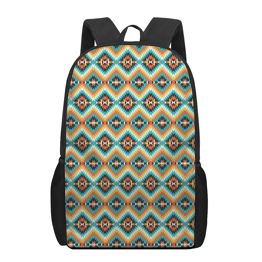 Ethnic Native American Pattern Print 17 Inch Backpack
