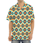 Ethnic Native American Pattern Print Aloha Shirt
