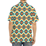 Ethnic Native American Pattern Print Aloha Shirt