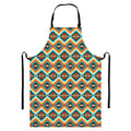 Ethnic Native American Pattern Print Bib Apron With Pocket