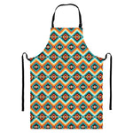 Ethnic Native American Pattern Print Bib Apron With Pocket