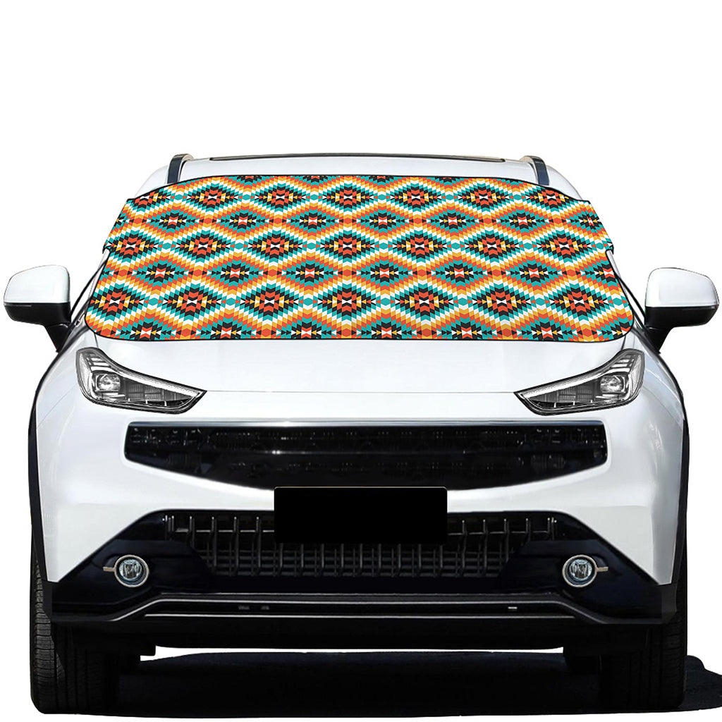 Ethnic Native American Pattern Print Car Windshield Snow Cover