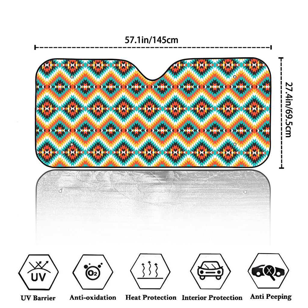 Ethnic Native American Pattern Print Car Windshield Sun Shade