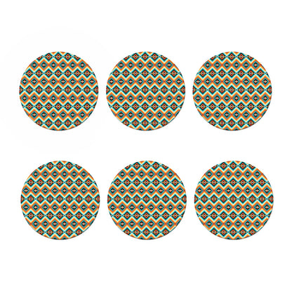 Ethnic Native American Pattern Print Coaster Set