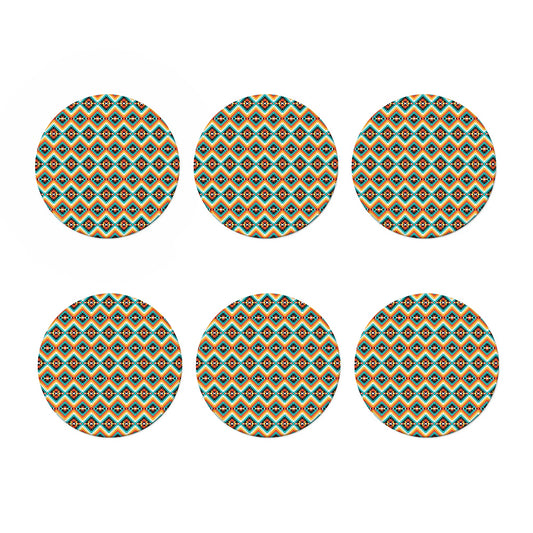 Ethnic Native American Pattern Print Coaster Set