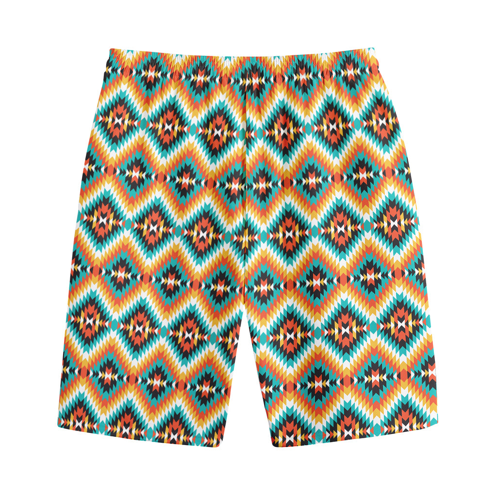Ethnic Native American Pattern Print Cotton Shorts