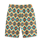 Ethnic Native American Pattern Print Cotton Shorts