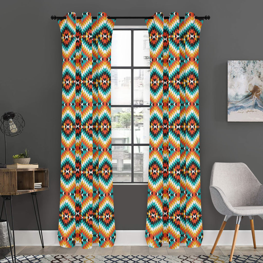 Ethnic Native American Pattern Print Curtain