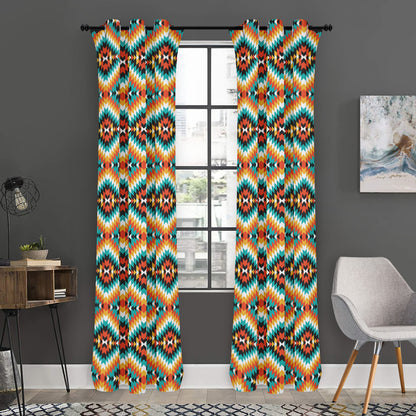 Ethnic Native American Pattern Print Curtain