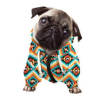Ethnic Native American Pattern Print Dog Zip Up Hoodie