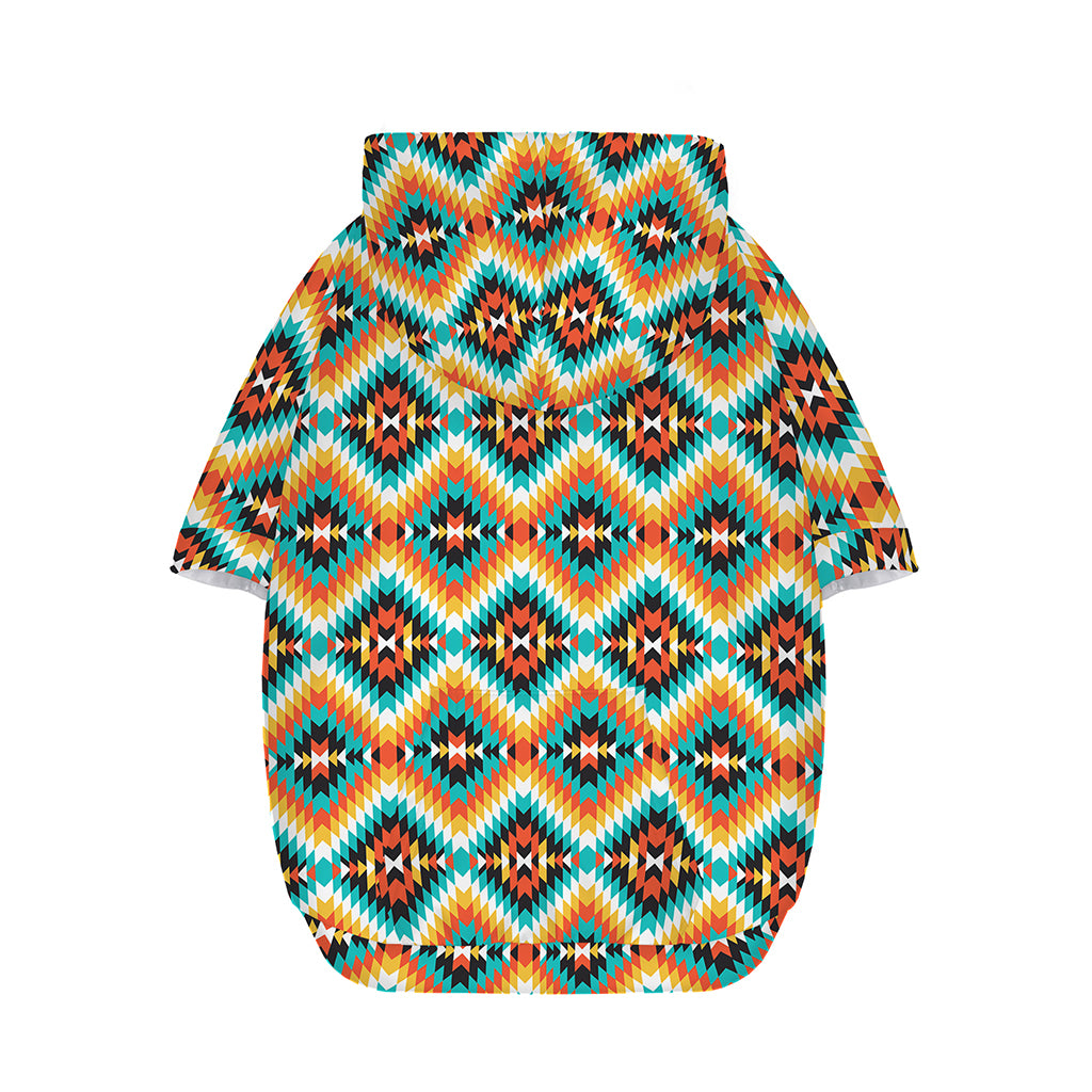 Ethnic Native American Pattern Print Dog Zip Up Hoodie