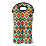 Ethnic Native American Pattern Print Double Neoprene Wine Tote