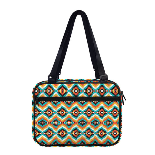 Ethnic Native American Pattern Print Double Strap Bible Bag