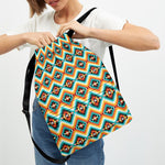 Ethnic Native American Pattern Print Drawstring Backpack